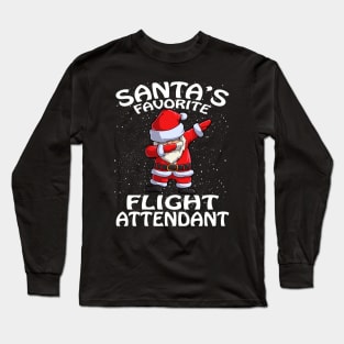 Santas Favorite Flight Attendant Christmas Long Sleeve T-Shirt